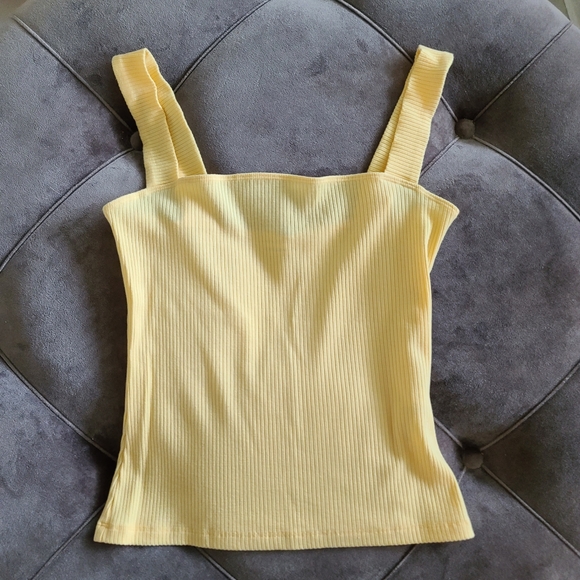 Reformation | Tops | Reformation Yellow Ribbed Tank Top | Poshmark